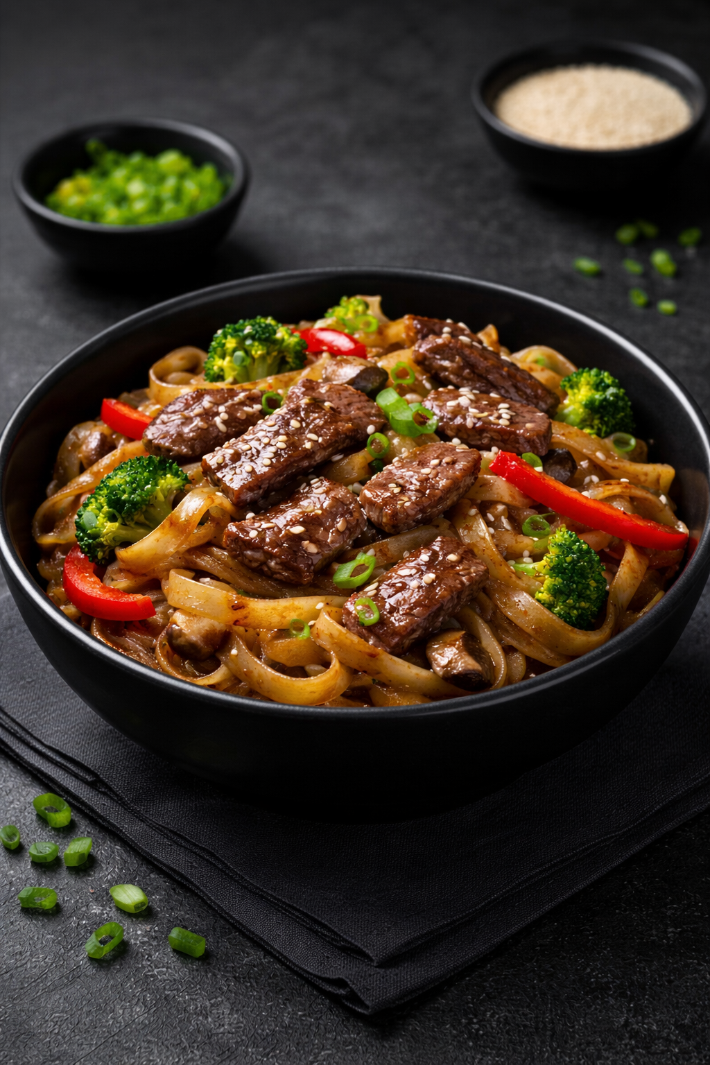 Nouilles sautées au boeuf Thai & Co — cuisson minute au wok avec ingrédients frais, Combs-la-Ville